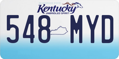 KY license plate 548MYD