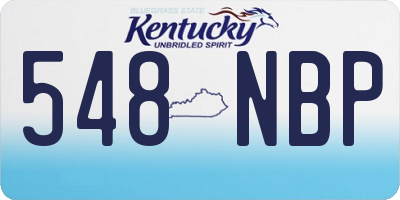 KY license plate 548NBP