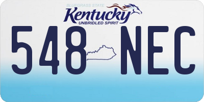 KY license plate 548NEC