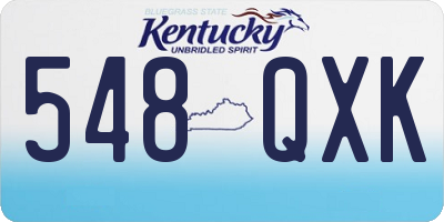 KY license plate 548QXK