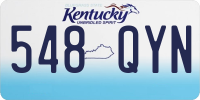 KY license plate 548QYN