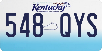 KY license plate 548QYS