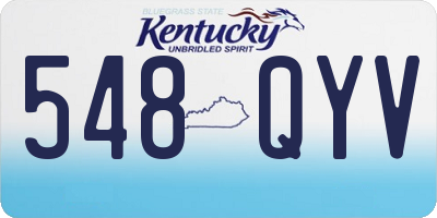 KY license plate 548QYV