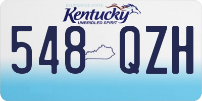 KY license plate 548QZH