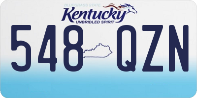 KY license plate 548QZN