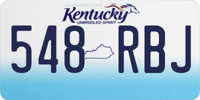 KY license plate 548RBJ