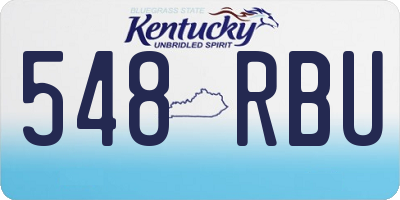 KY license plate 548RBU