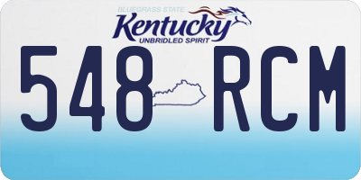 KY license plate 548RCM