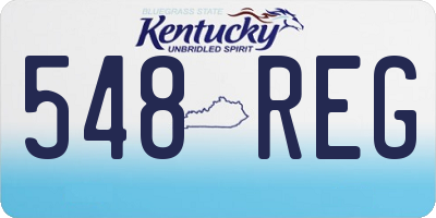 KY license plate 548REG