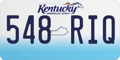 KY license plate 548RIQ