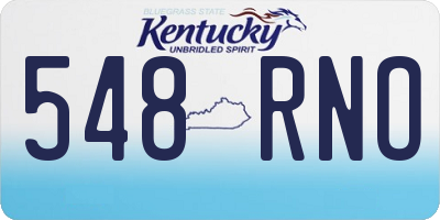 KY license plate 548RNO