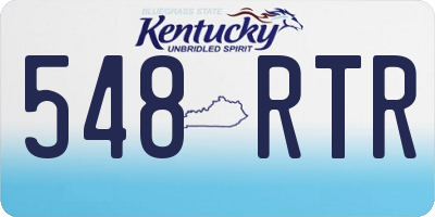 KY license plate 548RTR