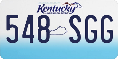 KY license plate 548SGG