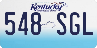 KY license plate 548SGL