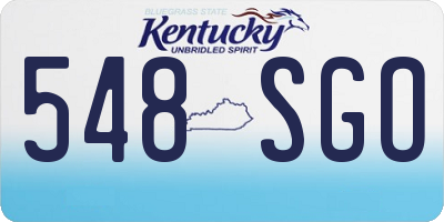 KY license plate 548SGO