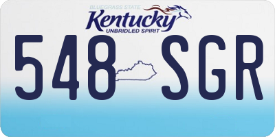 KY license plate 548SGR