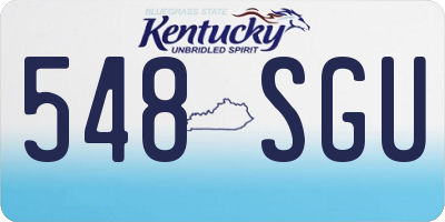 KY license plate 548SGU