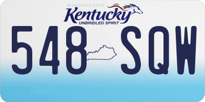 KY license plate 548SQW