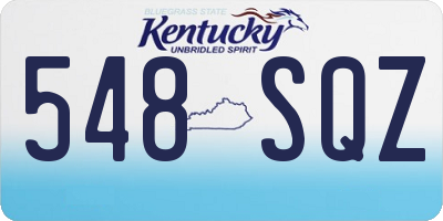 KY license plate 548SQZ