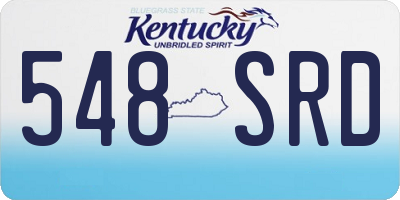 KY license plate 548SRD