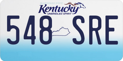 KY license plate 548SRE