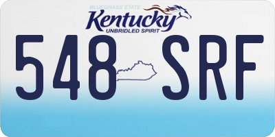 KY license plate 548SRF