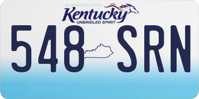 KY license plate 548SRN