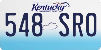 KY license plate 548SRO