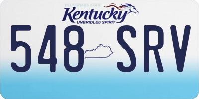 KY license plate 548SRV