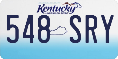 KY license plate 548SRY