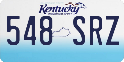 KY license plate 548SRZ