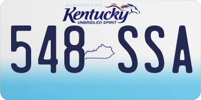KY license plate 548SSA