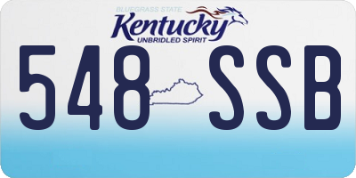 KY license plate 548SSB