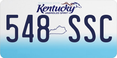 KY license plate 548SSC