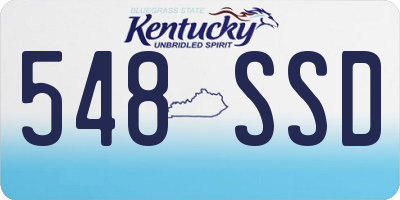 KY license plate 548SSD