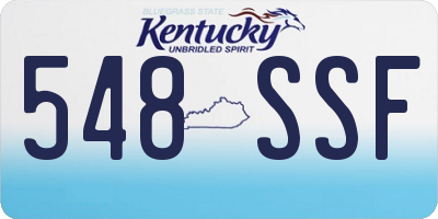 KY license plate 548SSF