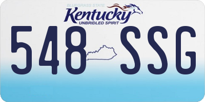 KY license plate 548SSG