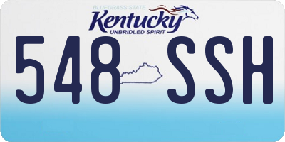 KY license plate 548SSH
