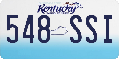 KY license plate 548SSI