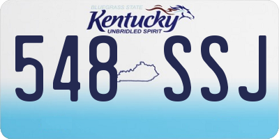 KY license plate 548SSJ