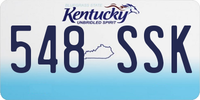 KY license plate 548SSK
