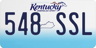 KY license plate 548SSL