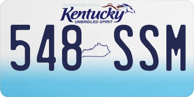 KY license plate 548SSM