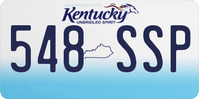 KY license plate 548SSP
