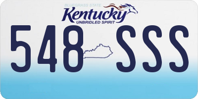 KY license plate 548SSS