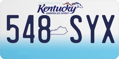 KY license plate 548SYX