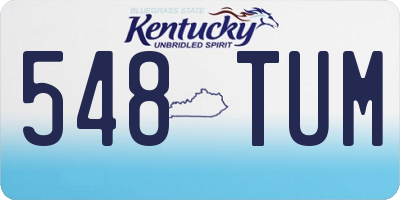 KY license plate 548TUM