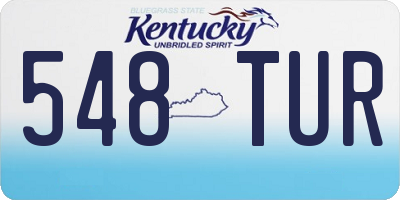 KY license plate 548TUR
