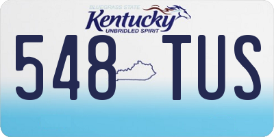 KY license plate 548TUS