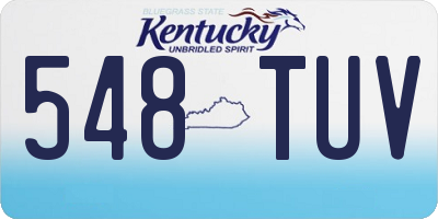 KY license plate 548TUV